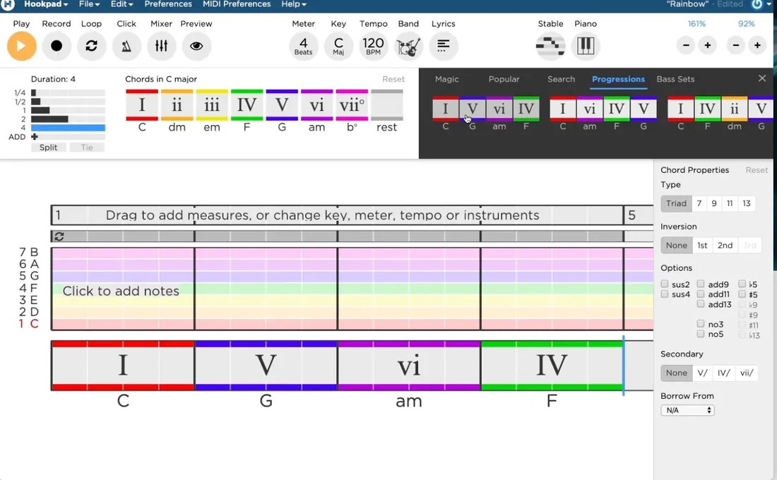 Visual published with the cited source for this record: A chord palette turned into an arrangement sketch in 2015
