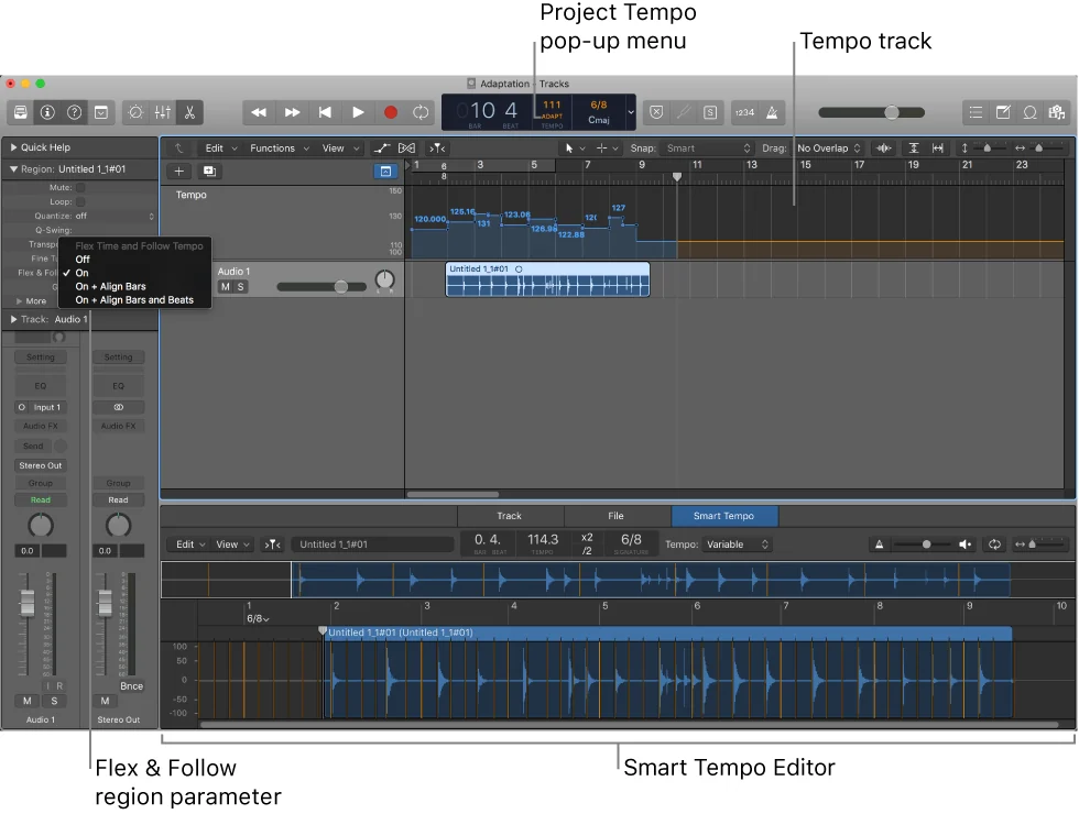 Visual published with the cited source for this record: Logic Pro's Smart Tempo let a performance set the session tempo