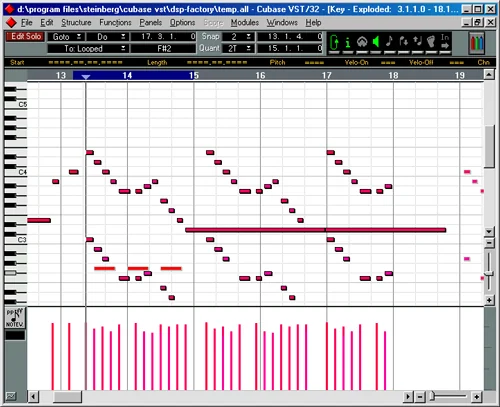 Visual for this record: Cubase began as a MIDI sequencer, not a recorder
